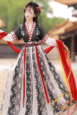 Ancient Tang Dynasty Embroidery Printing Sweet Hanfu Dress -LolitaInside 45b610a3da820599becce7dac2d17b14