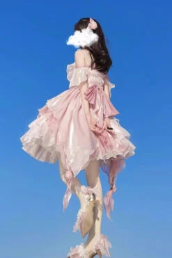 Pink Multi-layer Hanayome Bowknot Elegant Princess Sweet Lolita Jsk Dress -LolitaInside 4681283c6d6c712914169300469e13c7