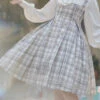 Grey Royal Detective Stripe Print Long Sleeves Classic Lolita OP Dress -LolitaInside 473d364a1cd0d25b77a10ee011e0dddf