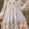 Light Pink Raccoon Print And Ears Round Collar High Waisted Autumn Winter Sweet Lolita JSK Dress -LolitaInside 4853335a6fffb40fea90dc22bd143331