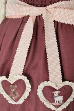 Wine Sheep & Bear Print Alice Girl Bowknot Ruffled Sweet Lolita JSK Dress -LolitaInside 49822b72abf25f82a9f225a113bcef05