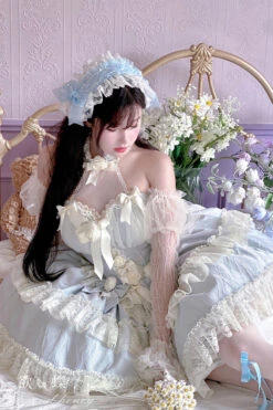 Princess Sleeveless Ruffle Bowknot Lace Sweet Lolita Jsk Dress 4 Colors 22 Princess Sleeveless Ruffle Bowknot Lace Sweet Lolita Jsk Dress 4 Colors -LolitaInside 4c5e2300edfafea6375cee1a49afc5e1