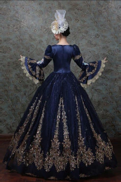 Hime Sleeves High Waisted Three Dimensional Hollow Embroidery Floral Print Ruffled Multi-Layer Victorian Lolita Prom Dress -LolitaInside 4d20c05bcf7b926e2ed3346a3e95e487