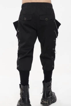 Black Punk Big Pocket Symmetrical Metal Chain Harem Men's Pants 22 Black Punk Big Pocket Symmetrical Metal Chain Harem Men's Pants -LolitaInside 4d2b7e94ea9bfcaacb0a159da963a56c