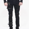 Black Metallic Punk Broken Holes With Loops Mens Pants -LolitaInside 4df5e1e5c6af9520d9f74161c4eed807