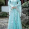 Green Butterfly Love Flower Embroidered Sweet Hanfu Dress -LolitaInside 4f267bddfbd3de8e362dd099ce2972ee