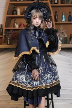 Black God's Salvation Long Sleeves Lace Ruffled Gothic Lolita OP Dress -LolitaInside 5181d02c75e38cfe88203819abfe040e