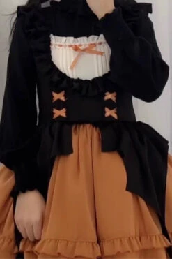 Orange Halloween Starry Night Witch Multi-layer Ruffle Sweet Lolita Jsk Dress 7 Orange Halloween Starry Night Witch Multi-layer Ruffle Sweet Lolita Jsk Dress -LolitaInside 548fa92b3c616782e74d3303d412b8f8
