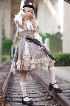 Multi-Color Backlight Memoirs Elegant Slim Bowknot Sleeveless Ruffle Classic Lolita Dress -LolitaInside 552b968c316e0f5cf02c38609c880517