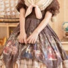 Brown Alchemist Cartoon Anime Print Doll Collar Bowknot Short Sleeves Multi-Layer Pompom Sweet Lolita OP Dress -LolitaInside 5552247426a433fc55a580cd0b3acd5d