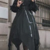 Black Lapel Collar Cat Eye Irregular Hem Gothic Lolita OP Dress -LolitaInside 55c71d191ad7084264503a1d627c7f96