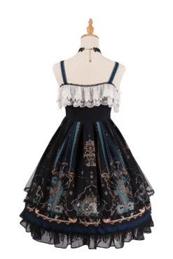 Black God's Salvation Square Collar Lace Ruffled Gothic Lolita JSK Dress -LolitaInside 56b61fdab8435838b295533c75fe2db4