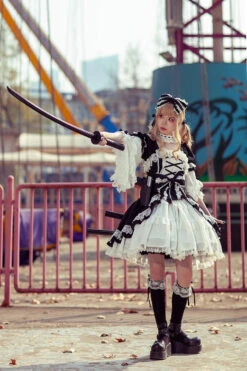White/Black Short Sleeves Cardigan Bowknot Doll Sweet Lolita Dress -LolitaInside 59097c5aae629e9f08e7d4386213b6e6
