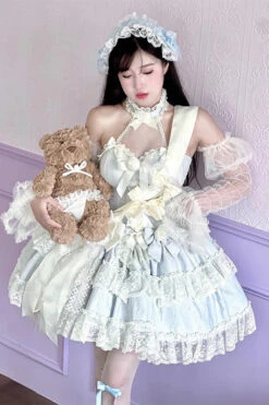 Princess Sleeveless Ruffle Bowknot Lace Sweet Lolita Jsk Dress 4 Colors 24 Princess Sleeveless Ruffle Bowknot Lace Sweet Lolita Jsk Dress 4 Colors -LolitaInside 5b02636ceb8905231b2a0e725c8a51d7