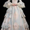 Light Blue Hime Sleeves High Waisted Round Collar Lace Stitching Hollow Embroidery Flower Print Victorian Lolita Prom Dress -LolitaInside 5b9a20d3da994dfdd79f15e98913b53c