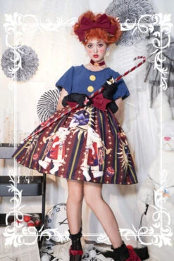 Antique Doll Print Christmas Bowknot Sweet Lolita OP Dress 12 Antique Doll Print Christmas Bowknot Sweet Lolita OP Dress -LolitaInside 5bcbab7ea4c33277cb6da6278c9c055d