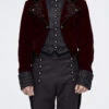 Wine Gothic Palace Embroidered Metal Rivets Dovetail Mens Coat -LolitaInside 5c466f4d6f33f5d3adddd6d1106b9eb5
