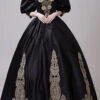 Boat Neck Half Sleeves High Waisted Three Dimensional Golden Floral Hollow Print Victorian Lolita Prom Dress 2 Boat Neck Half Sleeves High Waisted Three Dimensional Golden Floral Hollow Print Victorian Lolita Prom Dress -LolitaInside 5c9278f46f5c04488f7050370f341af9 796906aa dfb8 4812 b424 792b93615fb2