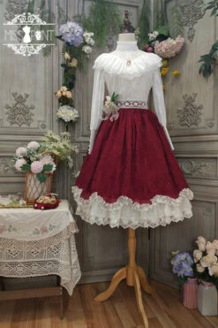 Wine Elegant Vintage Tulip Multi-Layer Ruffled Classic Lolita Skirt Dress -LolitaInside 5cf715c405e4e921c00f7018c5f57ba1