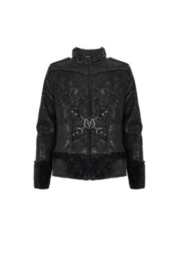 Black Five Pointed Star Decoration Retro Suede Short Plush Men's Punk Coat -LolitaInside 5de725406d3d5aa179f2d8082913f1d7