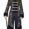 Gothic Jacquard Fake Two Pieces Golden Mens Long Coat -LolitaInside 5f3728297e3b30c46b62129671bae511