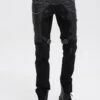 Black Slim Fit Zip Stud Side Chain Eyelet Rock Men's Gothic Trousers -LolitaInside 5f7fbcb377963d9c7acab3e4258c4249