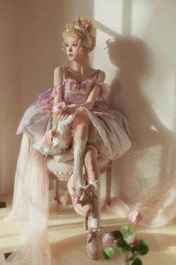 Purple Midsummer Dream Elegant Embroidered Print Chinese Style Ballet Boat Neck Sweet Qi Lolita Dress -LolitaInside 60d68b9afc447e5fb0e0668ca2dc844d