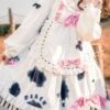 Doll Collar Lantern Long Sleeves Cow Printed Stitching Bowknot Ruffled Sweet Lolita Op Dress -LolitaInside 619ffcd38305b5ae9727dad4b87cb1f4