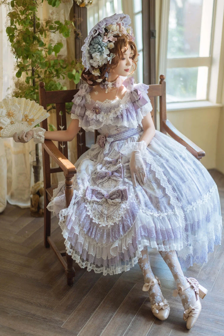 Blue The Key To The Secret Realm Gorgeous Wedding Princess Sweet Lolita Dress Set 5 Blue The Key To The Secret Realm Gorgeous Wedding Princess Sweet Lolita Dress Set - Image 3