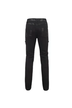 Black Personalities Strappy Distressed Men's Punk Pants -LolitaInside 64218d2c493a128e801039ce6ccc7293