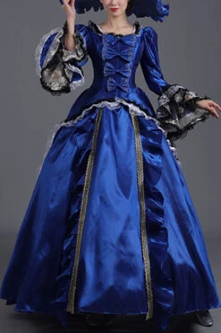 Court Style High Waisted Long Sleeves Trumpet Sleeves Bowknot Victorian Lolita Prom Dress -LolitaInside 679b71afef1293927294880787c54fd1