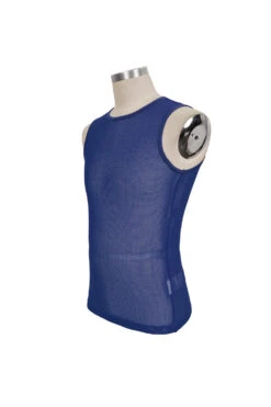 Blue Elasticity Perspective Rhombus Net Yarn Sleeveless Men's Gothic T-Shirt -LolitaInside 688b39c9a01b9bfc2d9fd7440fd257b7