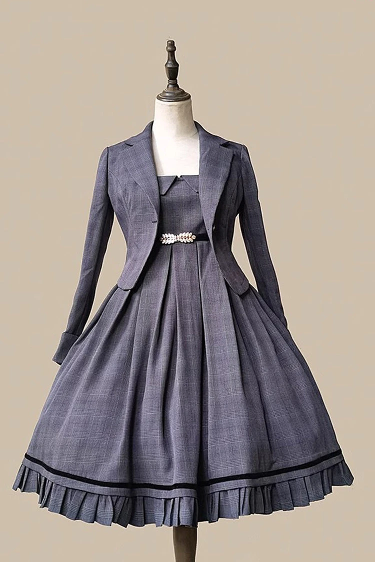 Princess Lost In The Fog Ruffle College Style Elegant Classic Lolita JSK Dress 2 Colors 13 Princess Lost In The Fog Ruffle College Style Elegant Classic Lolita JSK Dress 2 Colors - Image 11