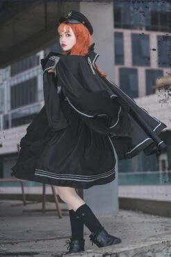 Black Night Owl Handsome Cool Gothic Lolita JSK Dress -LolitaInside 6980adaeaba3af5a4635bfa8ba7eb9cb