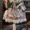 Multi-Color Retro Hime Sleeves Sacred Deer Print Classic Lolita OP Dress -LolitaInside 69b2b371a19535d5221dc89ccf29671e
