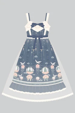 Blue Chiffon Flower Wedding Wearing Veil Princess Sweet Lolita JSK Dress 14 Blue Chiffon Flower Wedding Wearing Veil Princess Sweet Lolita JSK Dress -LolitaInside 6dab443e4538d71163ddf1e2cc33df49