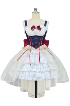 White/Blue Gorgeous White Snow Princess Short Sleeves Sweet Lolita Dress -LolitaInside 6e48149b42ddcc493e270754d0728e03