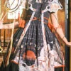 Black Chinese Style Chang'e Flying To The Moon Print Ruffled Classic Lolita OP Dress -LolitaInside 6f3ff9341424376610af03493d043d97