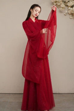 Red Elegant Ancient Costume Sweet Hanfu Dress -LolitaInside 6fa9361a52d2b20c5b793de719eda5ac