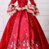 Half Sleeves Multi-Layer Trumpet Sleeves High Waisted Floral Print Victorian Lolita Prom Dress -LolitaInside 70d17c427abddb83bc4a81e0adb087c0