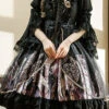 Black Ancient Mythology Angel Wings Print Mesh Stitching Bowknot Ruffled Gothic Lolita Jsk Dress -LolitaInside 7133012d9f2a947ba713be78f6a71bc9