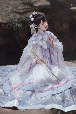 Embroidery Long Coat Horse Noodles Hanfu Dress -LolitaInside 72b57d6cc547909ec532dbc7f77f1c4b