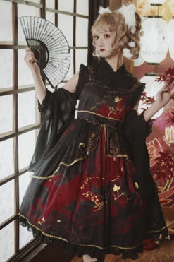 Chinese Style Cloud Fox Print Classic Lolita JSK Dress -LolitaInside 73f1a2250967ea79650bb7a462443bcf