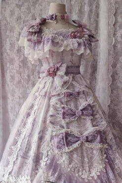 Purple The Key To The Secret Realm Gorgeous Wedding Princess Sweet Lolita Dress Set -LolitaInside 7473f330587347d7ef9585a2c8693766
