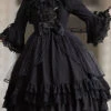 Half Sleeves Lace Stitching Bowknot Hanayome Multi-Layer Gothic Lolita Dress -LolitaInside 74d24e1e330fcb917fe547bca3f1eba8 cf4298fe 08f3 474e 9a0e 4c138f56ef91