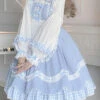 Blue Lapel Collar Bowknot Multi-Layer Ruffled Sweet Lolita JSK Dress 2 Blue Lapel Collar Bowknot Multi-Layer Ruffled Sweet Lolita JSK Dress -LolitaInside 7907ad09bf6981a00b02e020d89b56a5