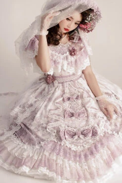 Purple The Key To The Secret Realm Gorgeous Wedding Princess Sweet Lolita Dress Set -LolitaInside 7966f81af0840fcc8f4610f3bf4822fe