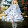 Light Blue Heart Print Bowknot Sweet Princess Alice Lolita Jsk Dress -LolitaInside 7a11945983489fd83275cefc70a99c10