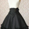 Black High Waisted Double Breasted Button Bowknot Ruffled Multi-Layer Gothic Lolita Skirt -LolitaInside 7c99064ce806a0351c28023cbbffbe4d