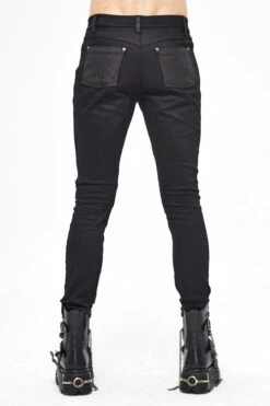 Black Punk Glued Fake Two Pieces Mens Pants -LolitaInside 7d6a7e706f313f9eb71d1d4b9b7b2eab